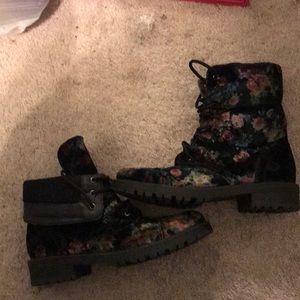 floral fold down boot